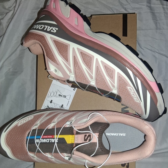 Salomon Pink and Gray Athletic Shoes main image 4
